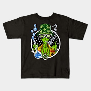 Alien Weed Stoner Nikolay Todorov Kids T-Shirt